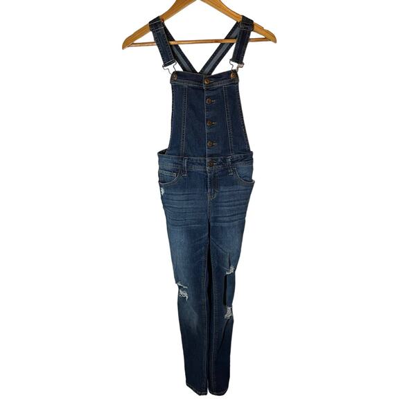 TRUE CRAFT Distressed Denim Overall SZ 12 - Picture 1 of 8